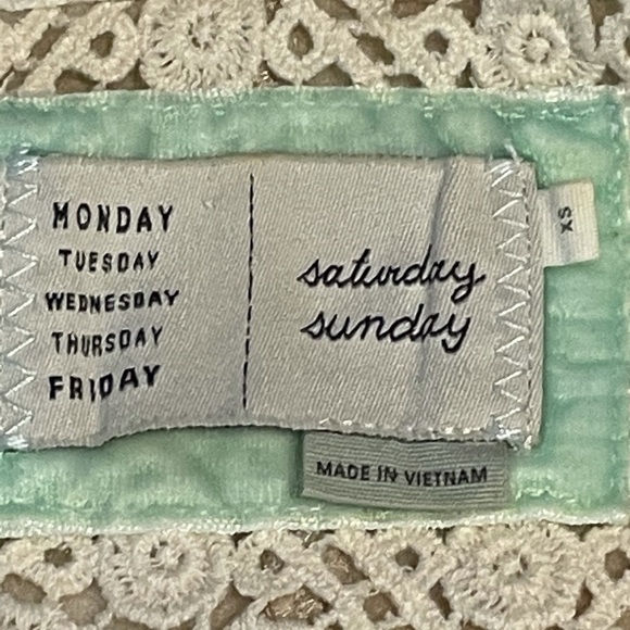 Anthropologie Saturday Sunday Beige Elise Fringe Sweater Cardigan asymmetrical - Picture 10 of 15